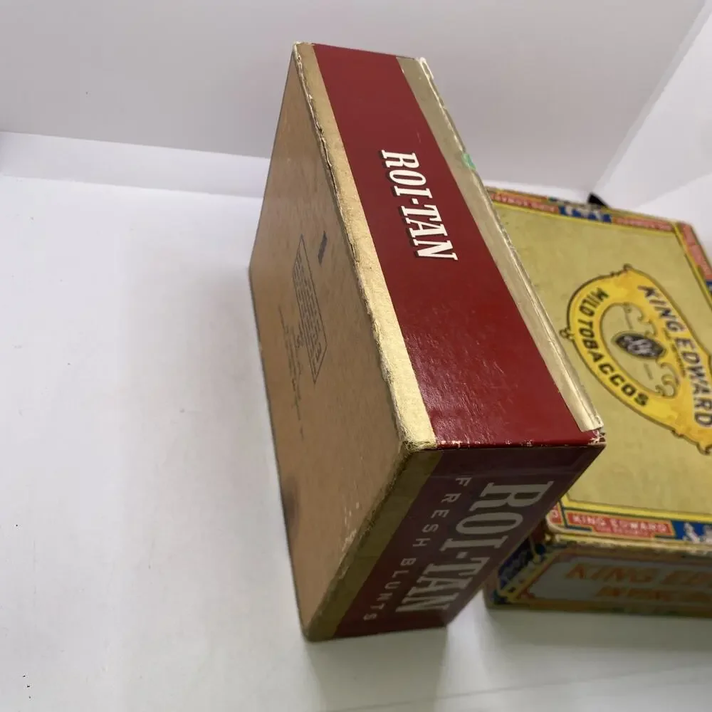 2 Vintage Roi Tan King Edward Cigar Boxes